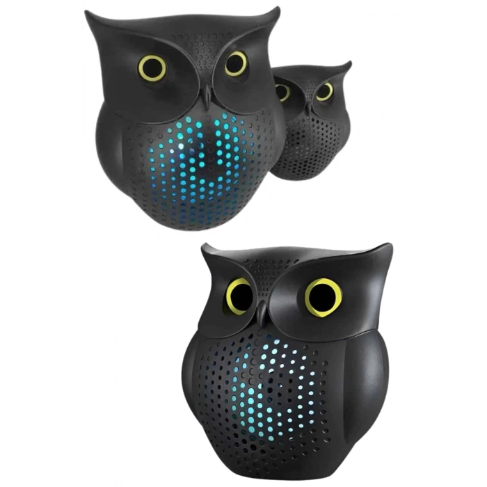 Bluetooth Hoparlör TWS Kablosuz RGB Işıklı Dekoratif Taşınabilir Baykuş