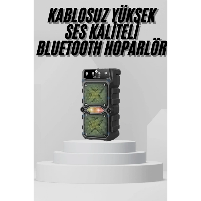 Bluetooth Hoparlör Yüksek Ses Kaliteli Büyük Boy Çift Çıkışlı Ses Bombası