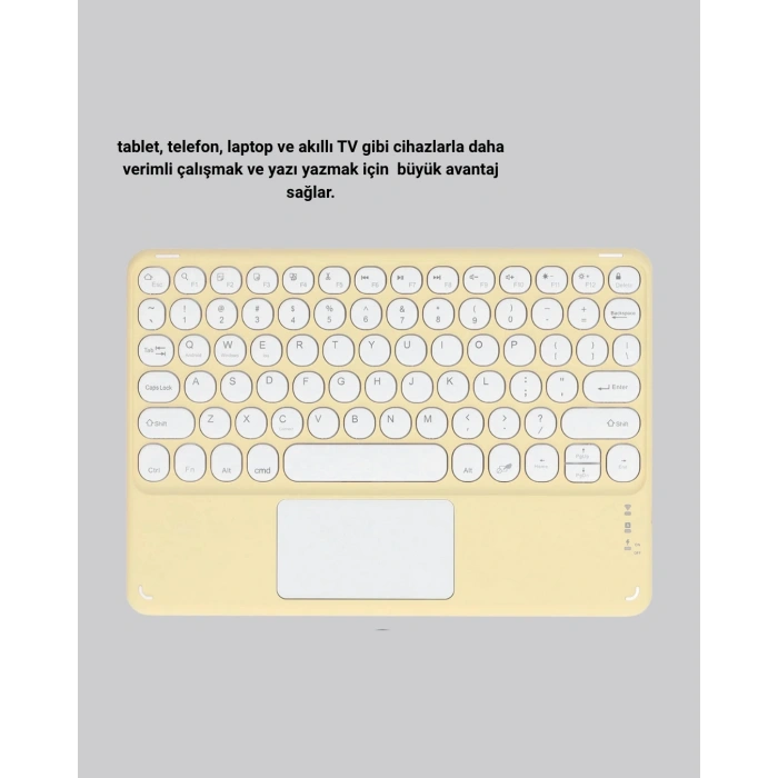 Bluetooth Klavye – Kablosuz, Sessiz Tuşlu, Android iOS Windows Uyumlu, Kompakt Taşınabilir Tasarım