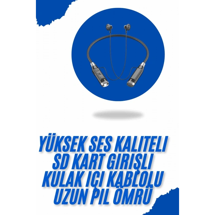 Bluetooth Kulaklık 120 Saat Kullanım Süresi Boyun Askılı Bluetooth Kablosuz Kulaklık