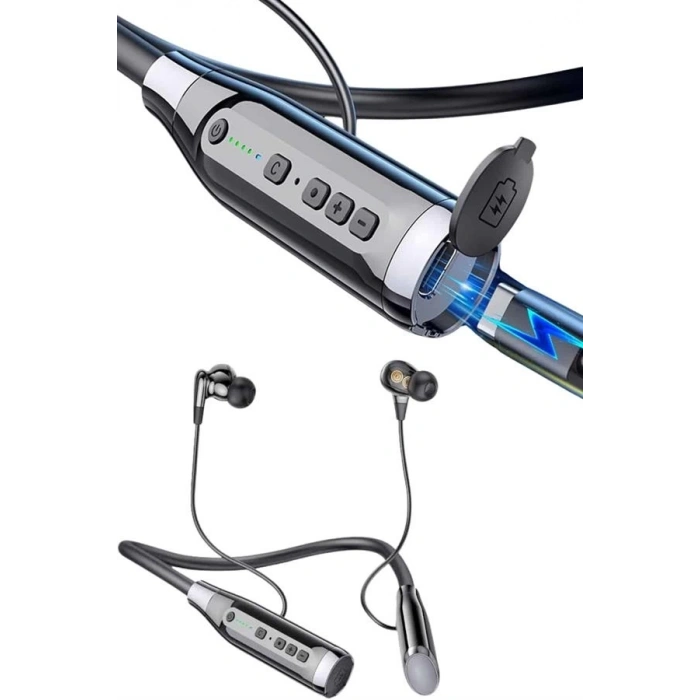 Bluetooth Kulaklık 120 Saat Kullanım Süresi Boyun Askılı Bluetooth Kablosuz Kulaklık