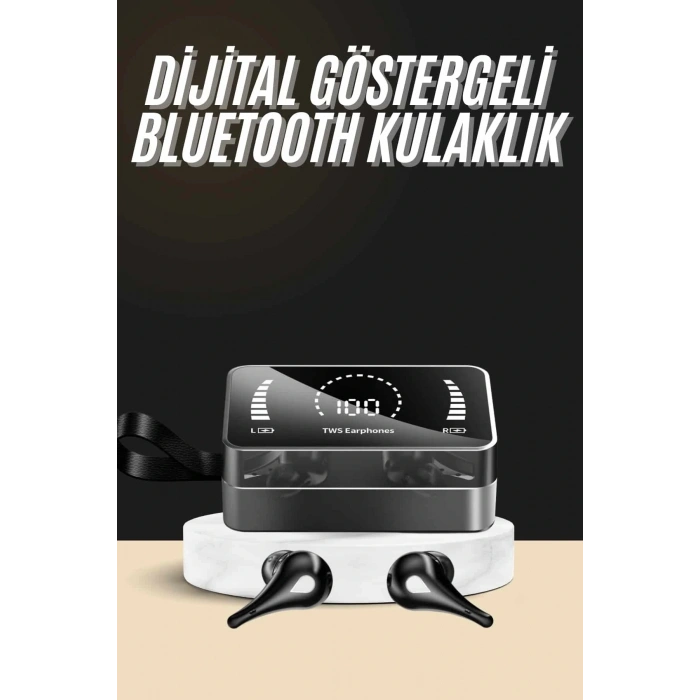 Bluetooth Kulaklık Anc Özelliği Powerbank Özelliği Aynalı Dijital Göstergeli