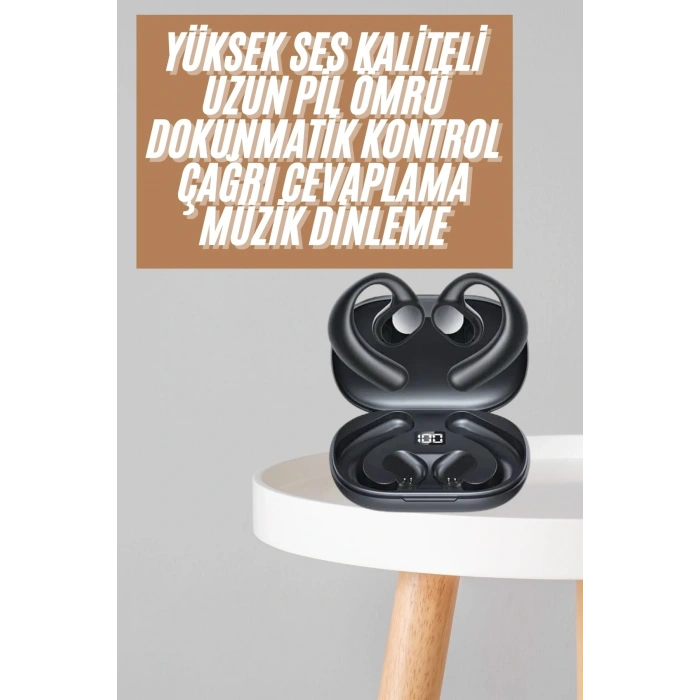 Bluetooth Kulaklık Küpeli Uzun Pil Ömrü Yüksek Ses Kaliteli Dijital Göstergeli