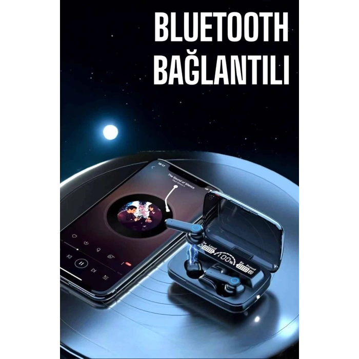 Bluetooth Kulaklık Powerbankli Dijital Göstergeli Dokunmatik Kontrol