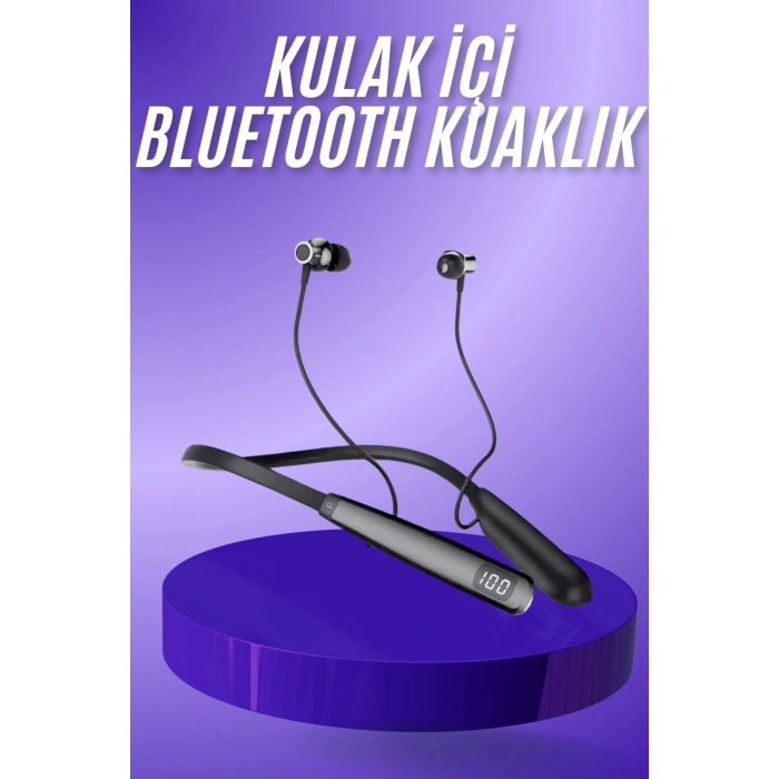 Bluetooth Kulaklık Şarj Göstergeli 100 Saat Şarj Kapasiteli Sporcu Kulaklık