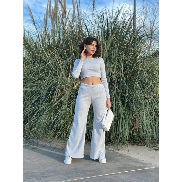 Bol paça altüst takım gri w1197