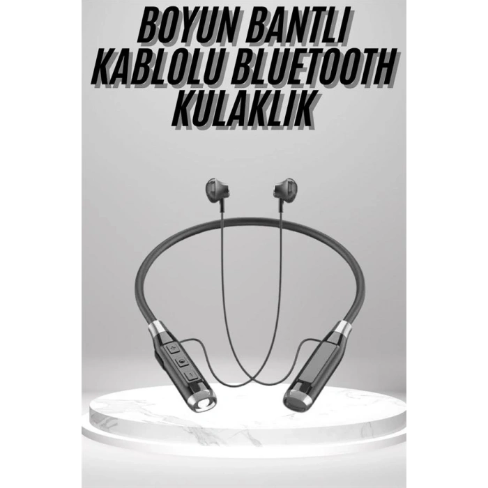 Boyun Bantlı Kulak İçi Kablolu Yüksek Ses Kaliteli Bluetooth Kulaklık
