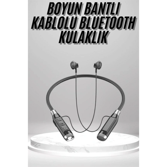 Boyun Bantlı Kulak İçi Kablolu Yüksek Ses Kaliteli Bluetooth Kulaklık