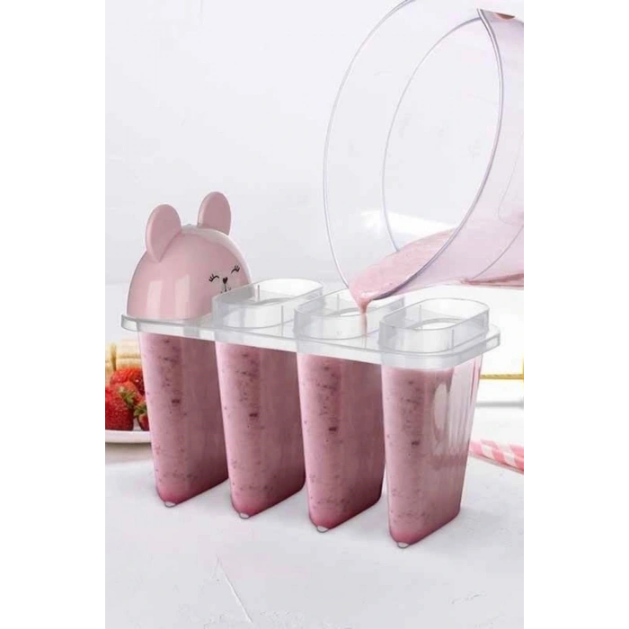 BUFFER® 4lü Kolay Şekillendirici Sevimli Çocuk Meybuz  & Dondurma Kalıbı AP-9179