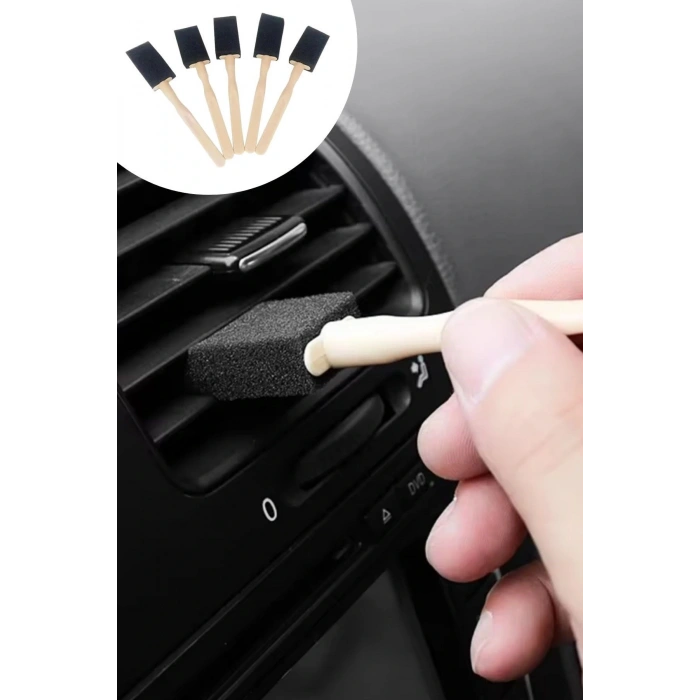 BUFFER® 5li Araba Havalandırma Temizleme Fırçaları Klima Çıkışları,Toz Alma&Otomobil İçi Detaylı Mini Temizlik Aparatları