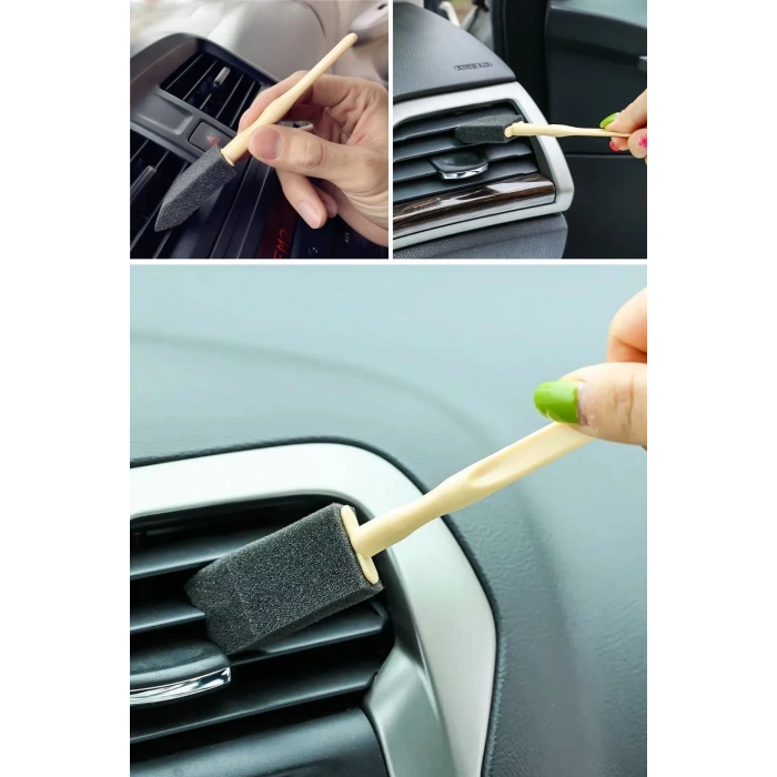 BUFFER® 5li Araba Havalandırma Temizleme Fırçaları Klima Çıkışları,Toz Alma&Otomobil İçi Detaylı Mini Temizlik Aparatları
