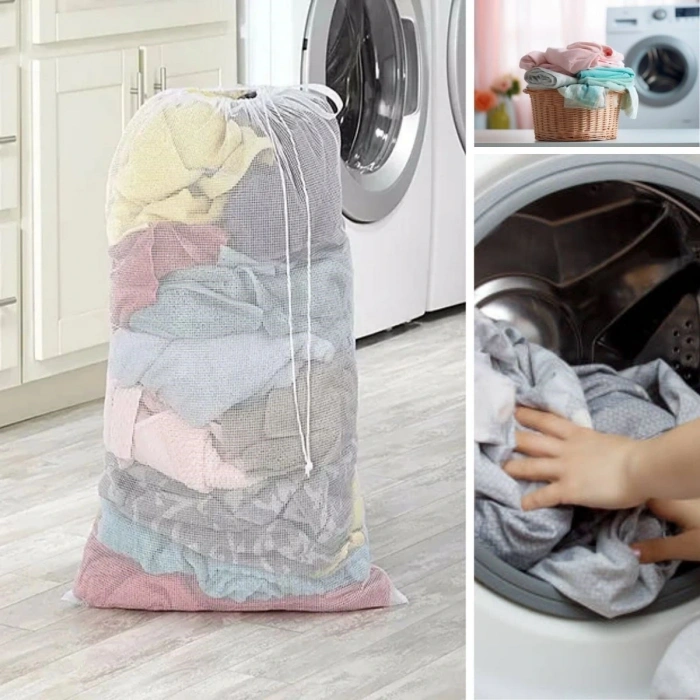 BUFFER® Büyük Boy File Çamaşır Torbası 80x100 cm | Hassas Yıkama Filesi | Yorgan, Perde, Nevresim Yıkama Torbası