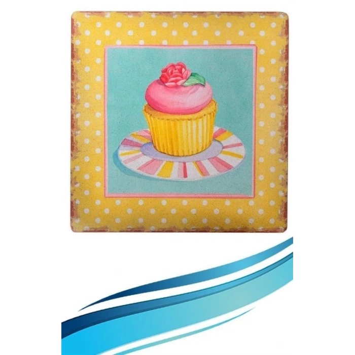 BUFFER® Decotown Duvar Panosu 40*40 Cup Cake Muffin Motifli Duvar Süsü