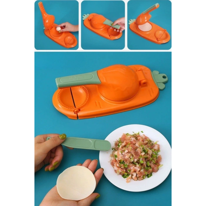 BUFFER® Havuç Tasarımlı Şık  Pratik  Börek Mantı Hamuru Presleme  Börek Yapma Kalıbı