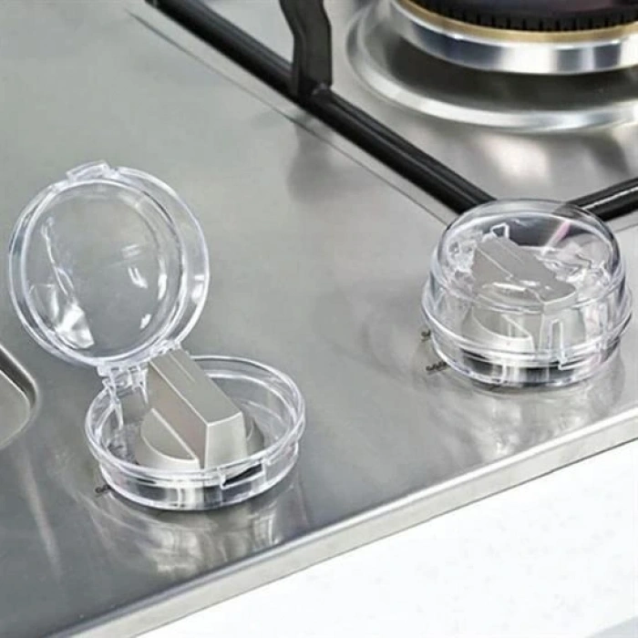 BUFFER® Isıya Dayanıklı Plastik Ocak Düğme Koruyucu Düğme Kilidi Emniyet Düzeneği