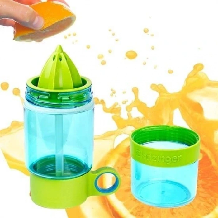BUFFER® Narenciye Limon Sıkmalı Pratik Detoks Toksin Atıcı Su Matarası Spor Şişesi