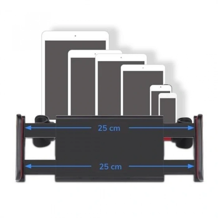 BUFFER® Oto Koltuk Arkası Telefon Tablet Tutucu Ayarlanabilir 360 Derece Dönebilen Pratik Stand