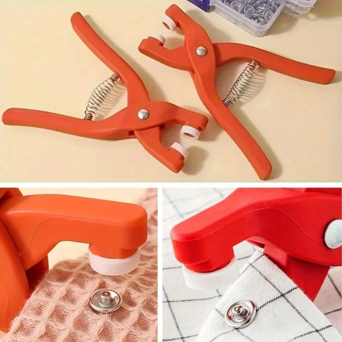 BUFFER® Plastik Çıt Çıt Pensi–Kıyafet, Bebek Önlüğü, Gömlek ve Tekstil Ürünleri İçin Çıtçıt Takma Aleti