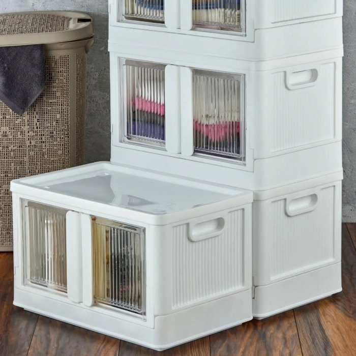 BUFFER® Tek Katlı (1 Ünite) Üst Üste Eklenebilir Demonte Mutfak ve Banyo Düzenleyici Raf-Beyaz