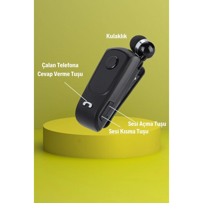 BUFFER® Telefon Bağlantılı Makaralı Kulaklıklı Bluetooth Kulaklık