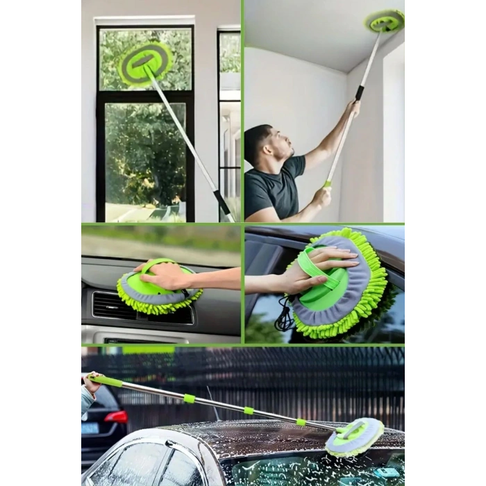 BUFFER® Yedek Mikrofiber Bezli Oto Yıkama Mop Seti