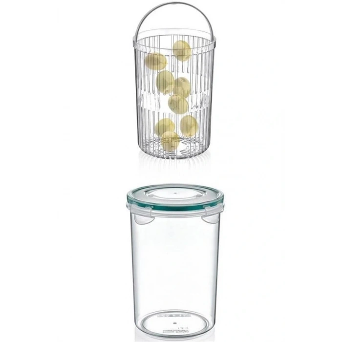 BUFFER® Zeytin Turşu Sebze Yıkama Kutusu Klipsli Kapaklı Saklama Kabı