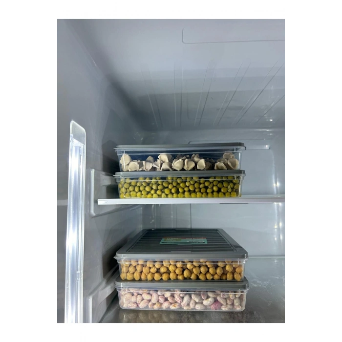 Buzdolabı Düzenleyici Buzdolabı Saklama Kabı Buzluk Kabı 2400 ml ( 4 Adet )