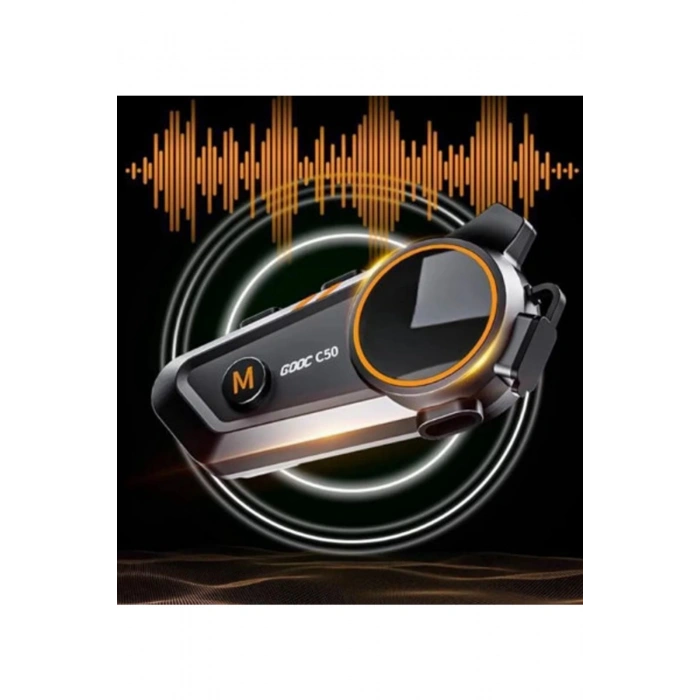 C50 Motosiklet Intercom Kask Kulaklık 1000 Mah Rgb Işıklı Bluetooth Kulaklık Ip67