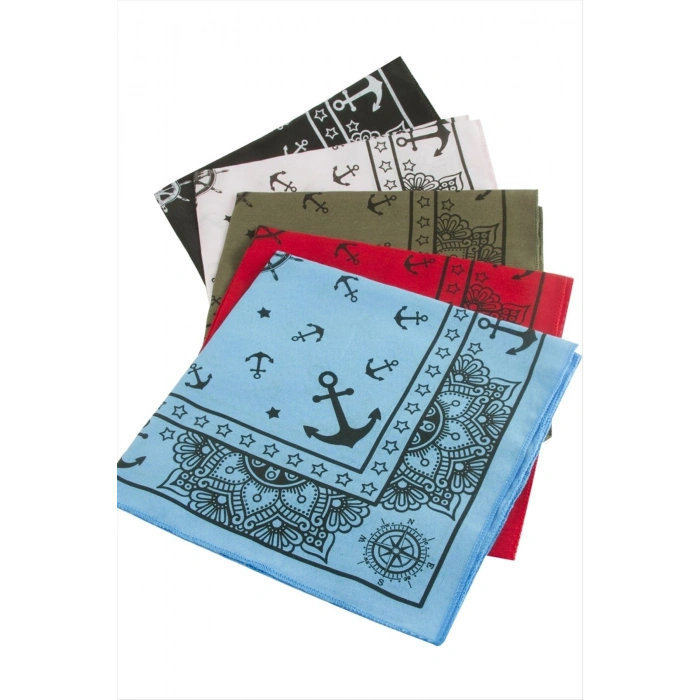 Çapa Desenli Keten Bandana 50*50