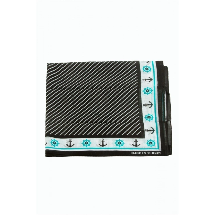 Çapa Dümen Desenli Bandana 50*50