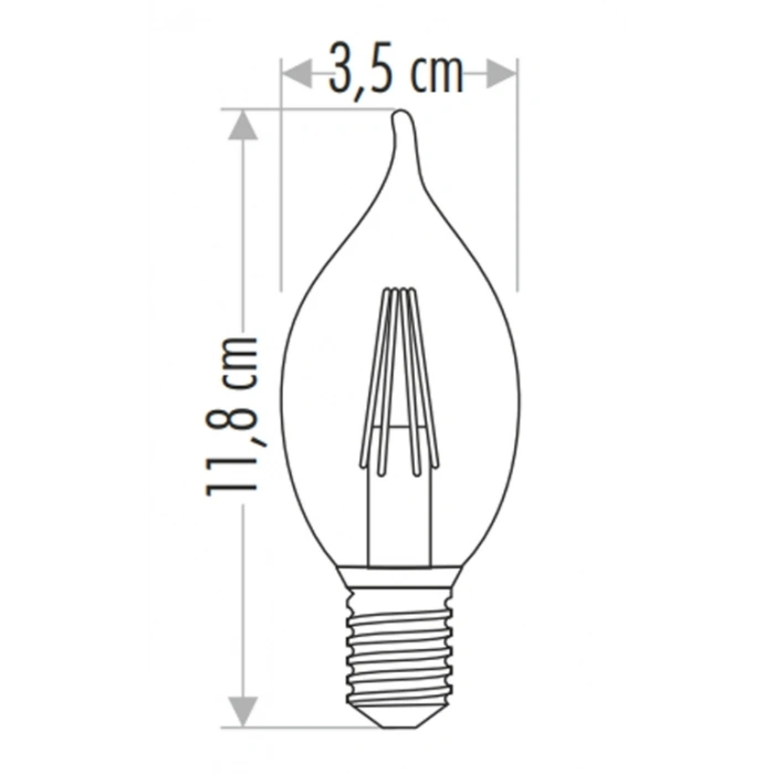 CATA CT 4062 4W Led Flament Ampul 3200K Günışığı E14 Duy