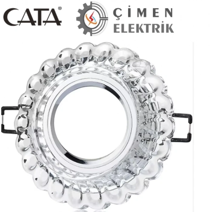 CATA CT 6594 Sümbül Cam Spot Kasası Led Çerçeveli Günışığı - Priz ve Anahtar İçin Uyumlu Çerçeve