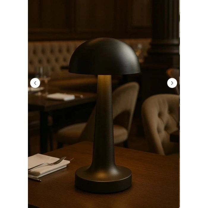 CATA CT 8428 Lizbon Siyah Kasa Antik Şarjlı Masa Lambası