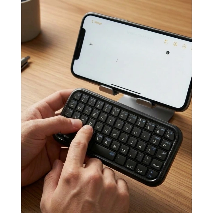 Cep Boyutu Kablosuz Bluetooth Klavye Telefon ve Tablet Uyumlu