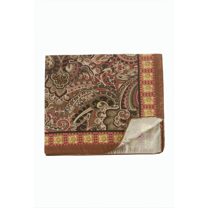 Çiçek Desenli Zr Şifon Fular 50*50 cm