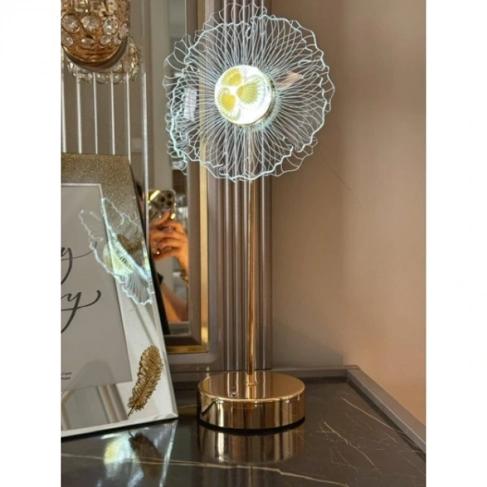 Çiçek Tasarımlı LED Masa Lambası