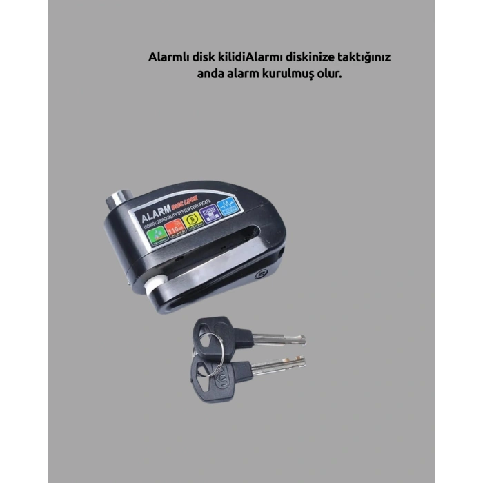Çift Modlu 110dB Alarmlı Disk Kilidi Suya Dayanıklı