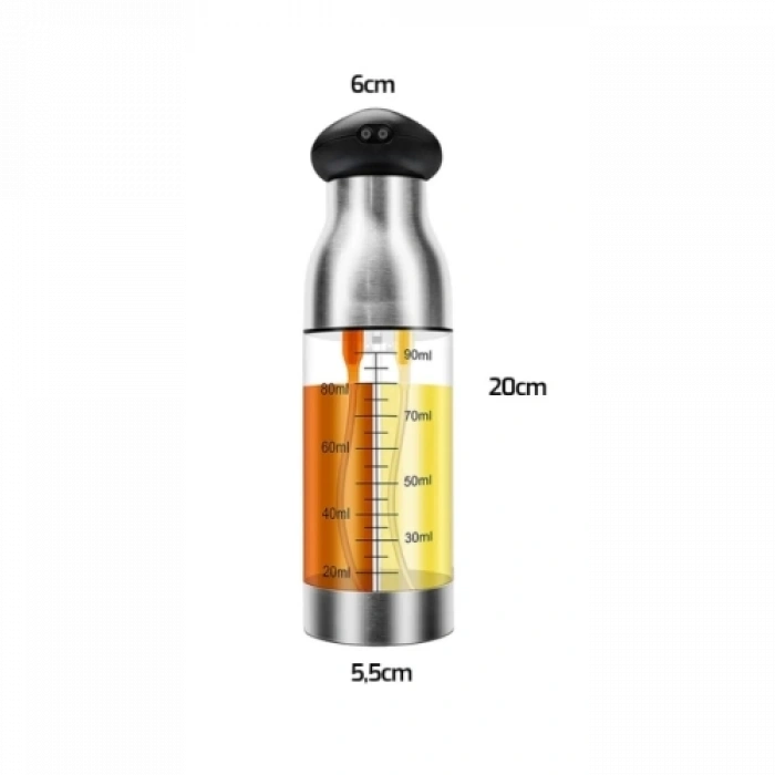 Çift Ölçekli Yağ ve Sirke Sprey Şişesi