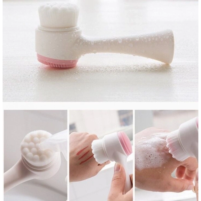 Çift Taraflı 3D Yumuşak Yüz Bakım Fırçası