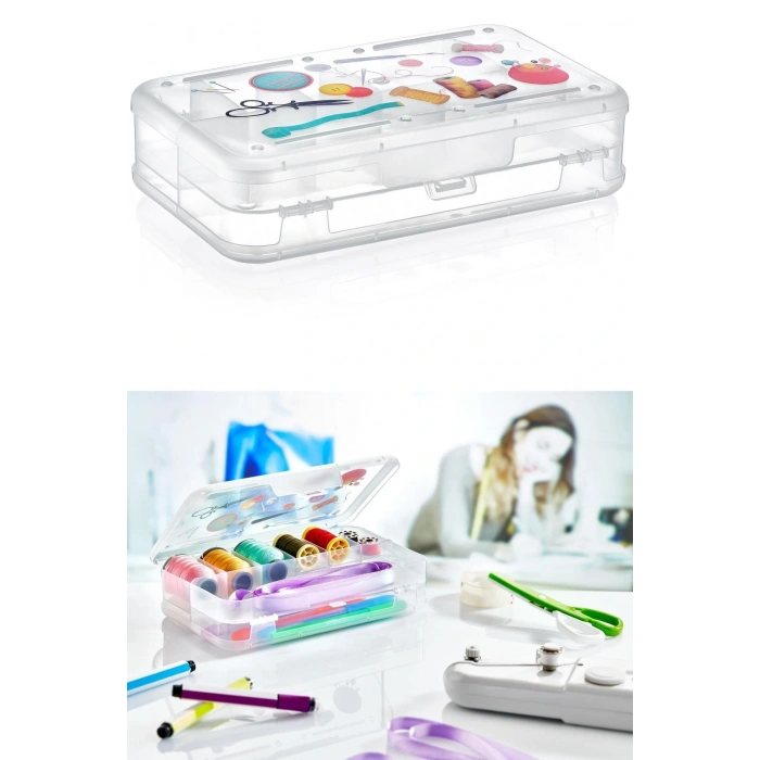 Çift Taraflı Bölmeli Hobi Dikiş Kutusu Ardunio Malzeme Kutusu (5047)