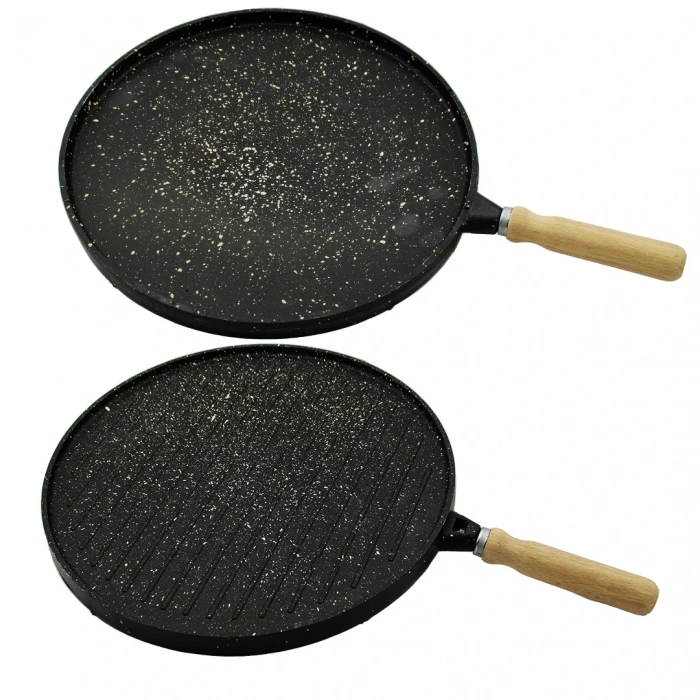 ÇİFT TARAFLI DÖKÜM GRANİT BAZLAMA - GÖZLEME TAVASI 36CM (5047)