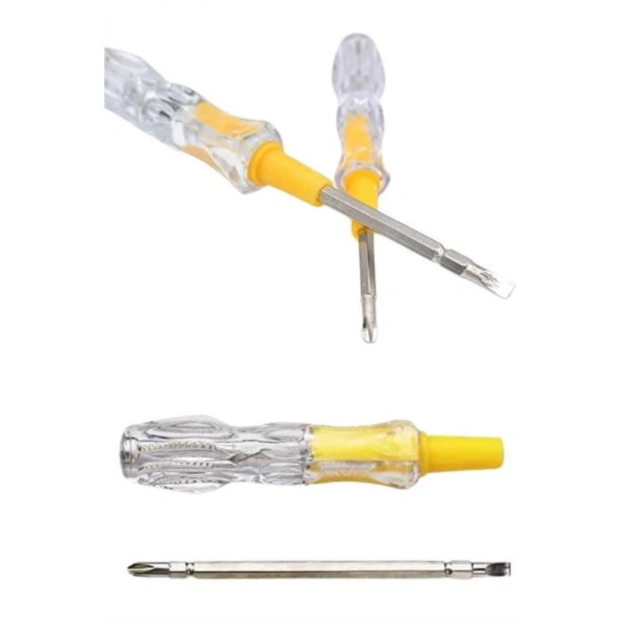 Çift Uçlu Kontrol Kalemi Elektrik Test Kalemi Şeffaf