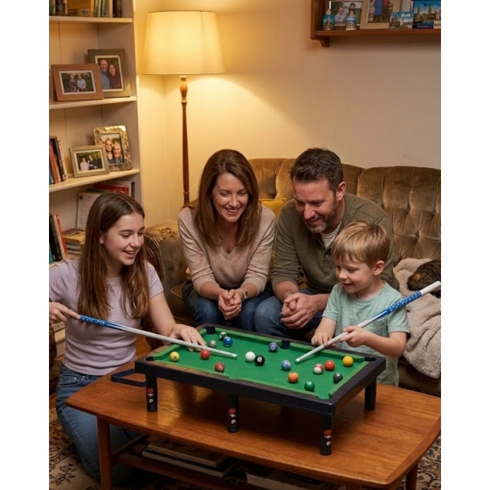 Çocuklar İçin Bilardo Seti Masaüstü Snooker ve Pool Oyuncak