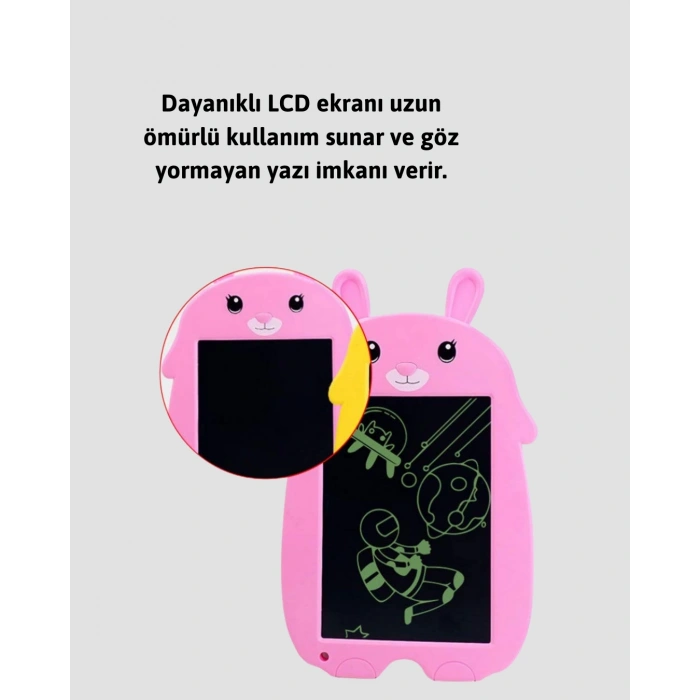 Çocuklar İçin LCD Yazı Tableti | Kilitli ve Göz Yormayan Ekran