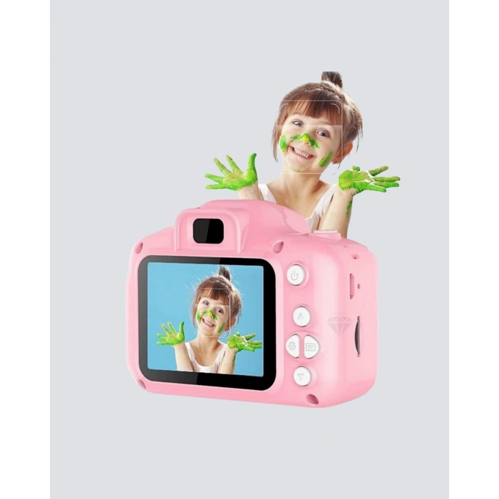 Çocuklar İçin Mini Fotoğraf Makinesi 8MP 1080P Video ve Darbeye Dayanıklı