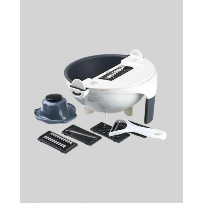 Çok Amaçlı Hazneli Sebze Rende Doğrayıcı ve Soyucu