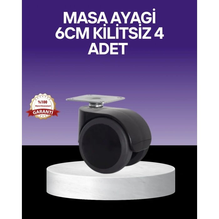Çok Amaçlı Kilitsiz Masa Ayağı Tekerleği 6 cm