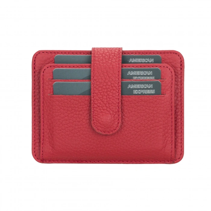 Çok Bölmeli Slim Deri Kartlık BLW019 ERC2 Kırmızı