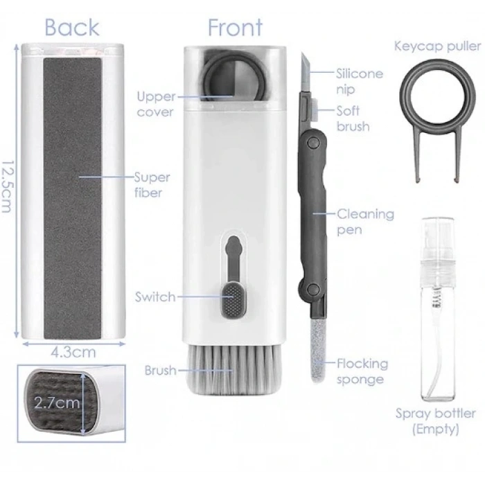 Çok Fonksiyonlu 7 Parça Airpods Klavye Ekran Kulaklık Temizleme Kiti (5047)