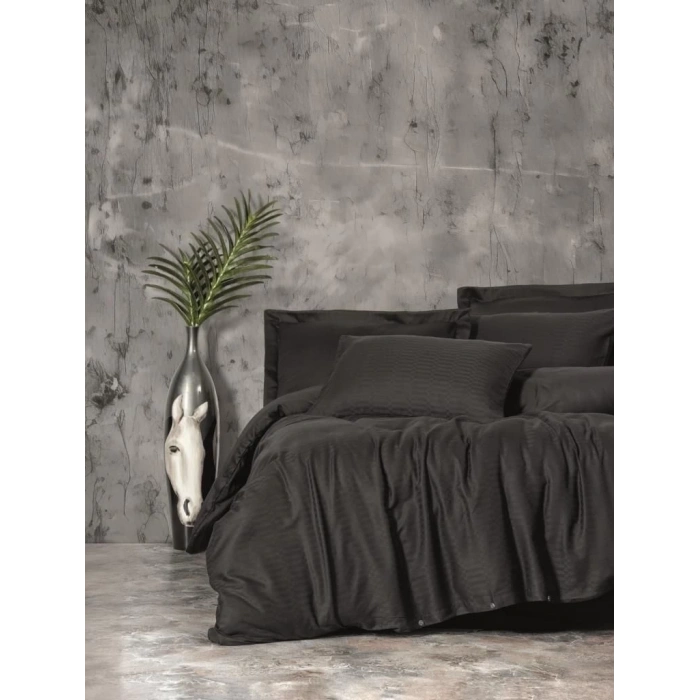 Cotton Box Çift Kişilik Smart Bambu Saten Nevresim Takımı Siyah